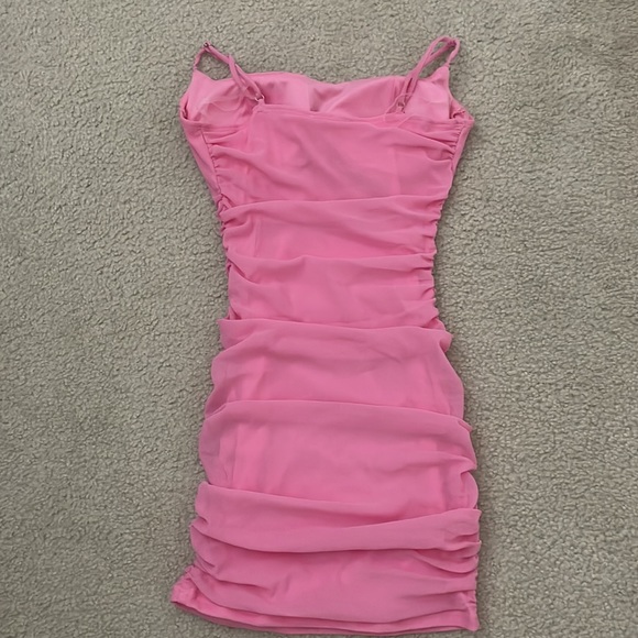 Tenshoppe Pink Ruched Minidress - Picture 2 of 2